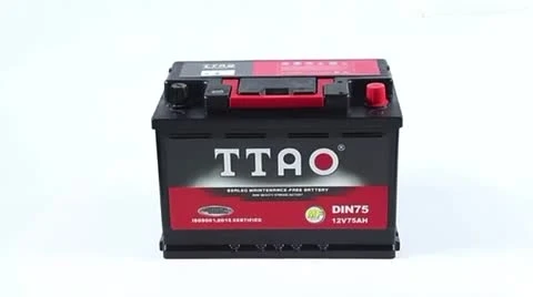 Batterie de démarrage de voiture au plomb d'alimentation d'usine DIN75 12V75ah batterie de démarrage de voiture