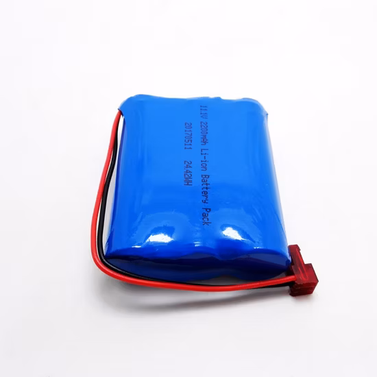 Batterie lithium-ion rechargeable 3s1p 18650 10,8 V 11,1 V 12 V 2200 mAh avec BMS et connecteur